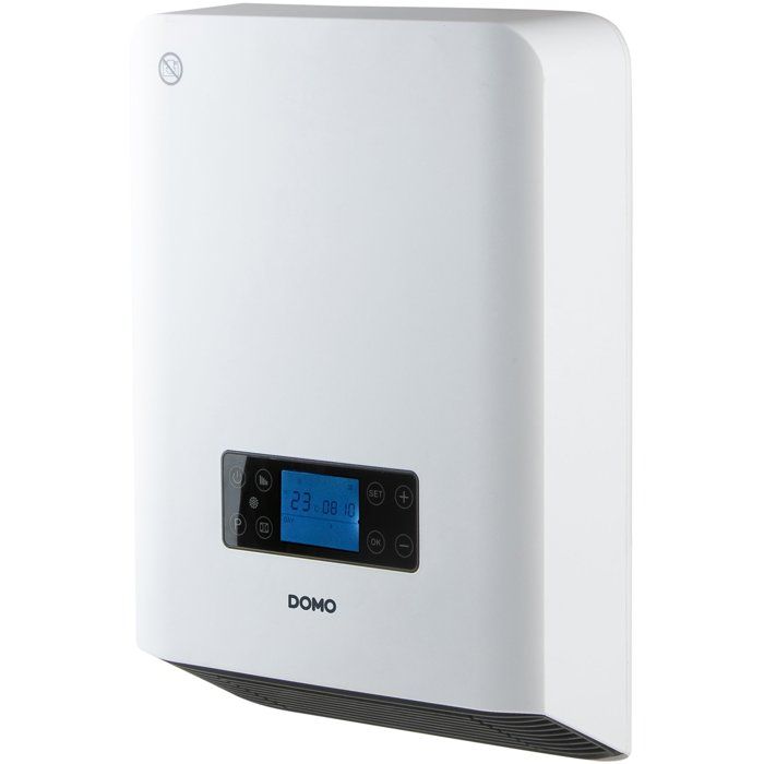 Badezimmerheizung - Keramik - 2100 W - Domo - Intelligente Keramikheizung - Wandmontage - Weiß