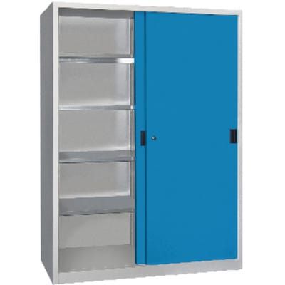 Schwerlastschiebetürenschrank 30332-150-600-735512 RAL7035/5012
