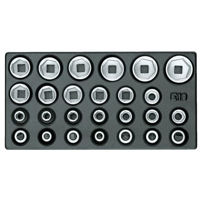 1500 ES-19 IS Satz Steckschlüsseleinsätze 1/2" in 1/3 ES-Modul