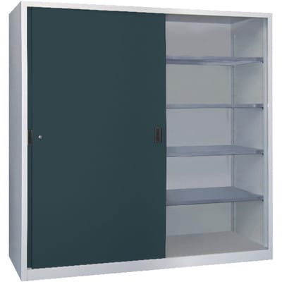 Schwerlastschiebetürenschrank 30332-200-400-735716 RAL7035/7016