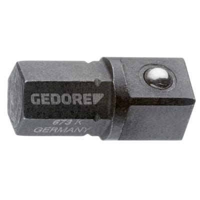 673 K Einsatz-Halter kurz 1/4" 6-kant - 1/4" 4-kant