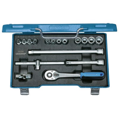 30 GMU-3 Steckschlüssel-Satz 3/8" 17-teilig 6-kant 6-19 mm