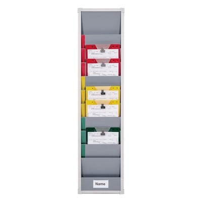 Einzelsegment für Einstecktafel "Flexo-Board" für DIN A4 Belege im Hochformat zur Planung von Betriebsabläufen, Grau, Verpackungseinheit: 1 STK
