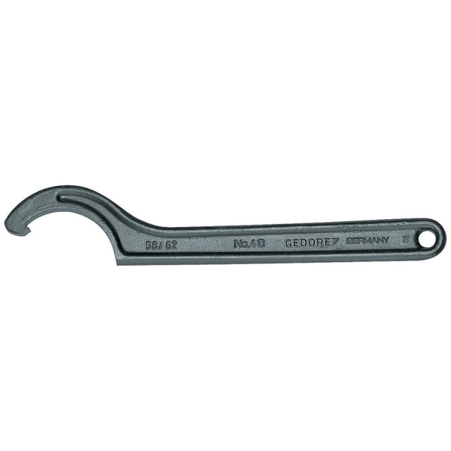 Hakenschlüssel Nase, für Nutmuttern, SW 180-195mm, Spitzen-ø5mm, 40 180-195