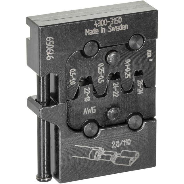 8140-10 Modul-Einsatz für Flachsteckhülsen 4,8