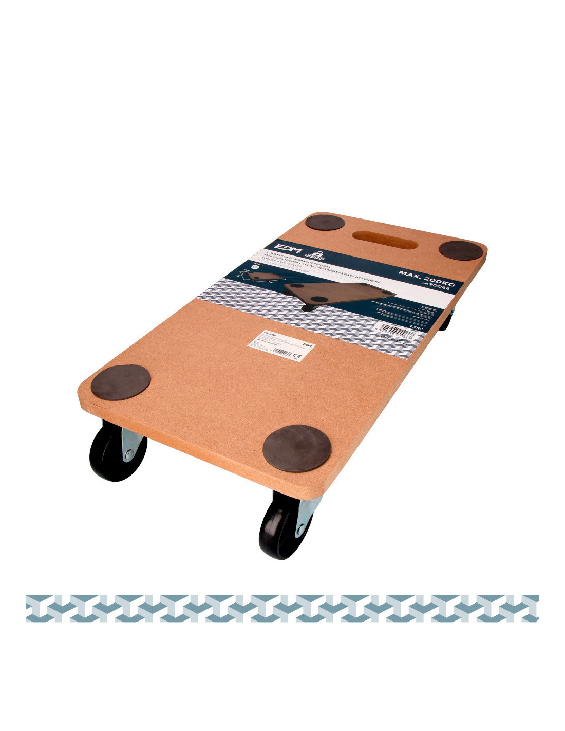 Rollbarer Holztablett Gewicht. Max. 200kg 58x30x12cm