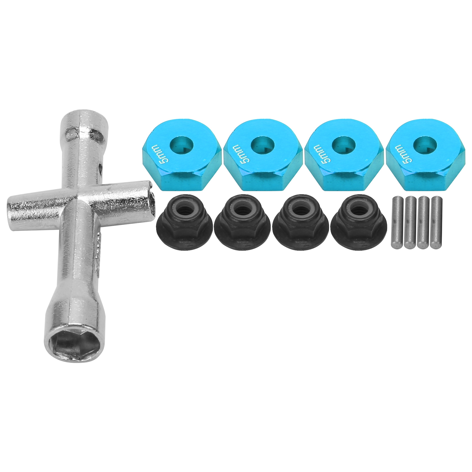 M4 12-mm-sechskantadapter – 1/10 Rc-rad, 5 Mm Dicke, Blue Cross Schraubenschlüssel