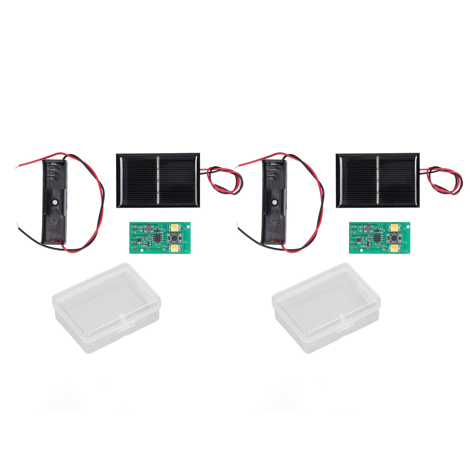 2 Sätze Steuerpanels Für Solarbeleuchtung, Hocheffiziente Steuerplatine Für 1,2-v-gartenlampe