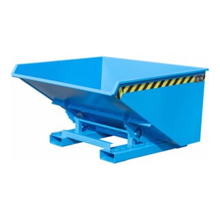 Kippbehälter Abrollsystem 0,9m³, 1260 x 1570 x 835mm, lackiert blau
