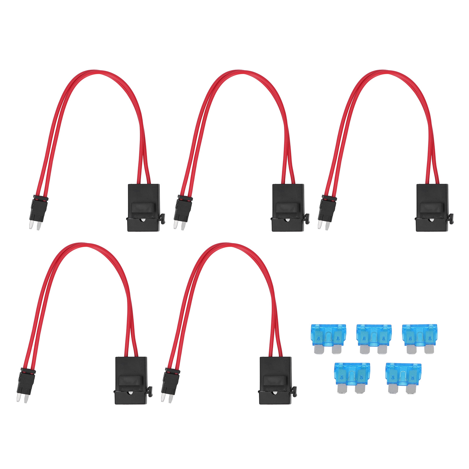 Kfz-sicherungshalter-steckverbinder, Verstärktes Mini-verlängerungskabel Für Fahrzeuge Atm 20a 16awg Mit 5 Ack S 10,9 Mm Sicherungen