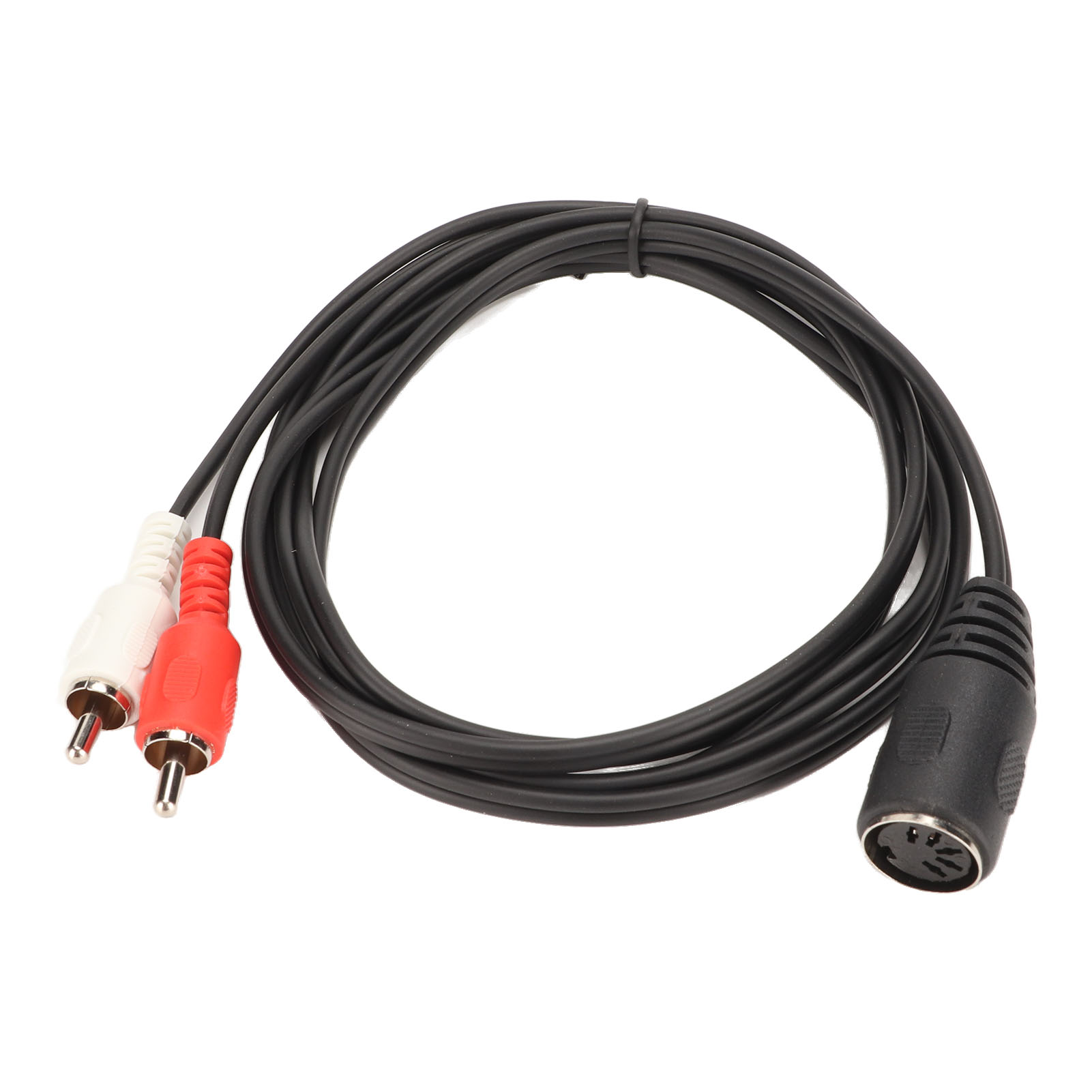 Robustes Audio-adapterkabel Mit 5-poliger Din-buchse Auf 2 Rca-stecker Für Cd-, Videorecorder- Und Dvd-player (1,5 M).