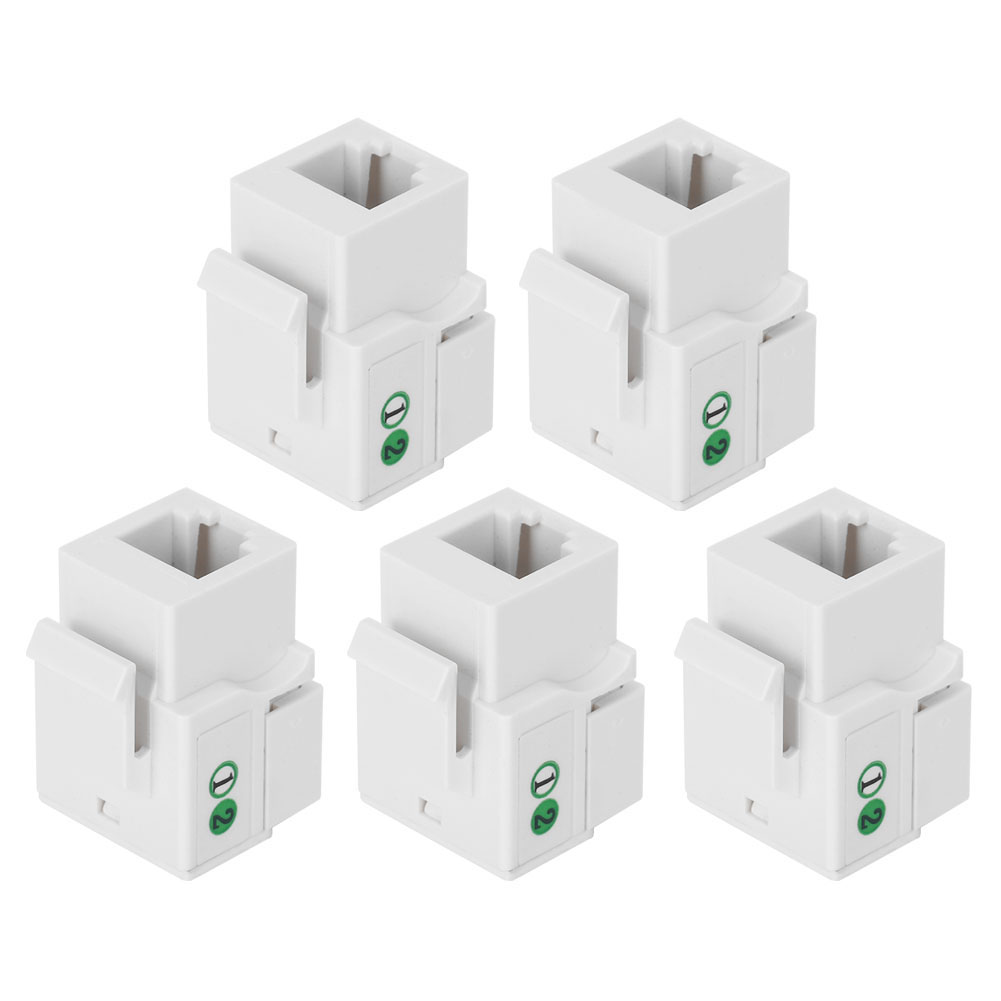 Konvolut Von 5 Rj11 Cat 3 Modulen – Telefonbuchse Mit Staubschutzkappe