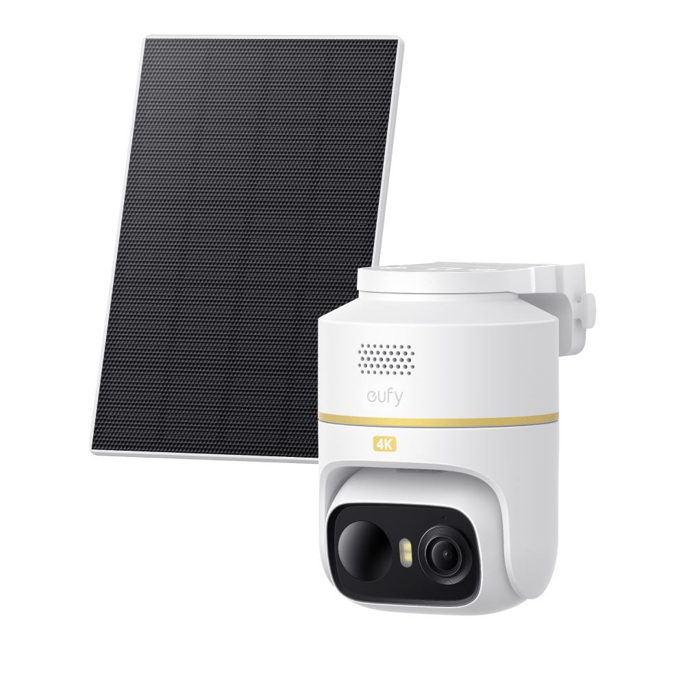 Außen-sicherheitskamera Eufy C37 Solo 4k In Weiß Mit Integriertem Solarpanel