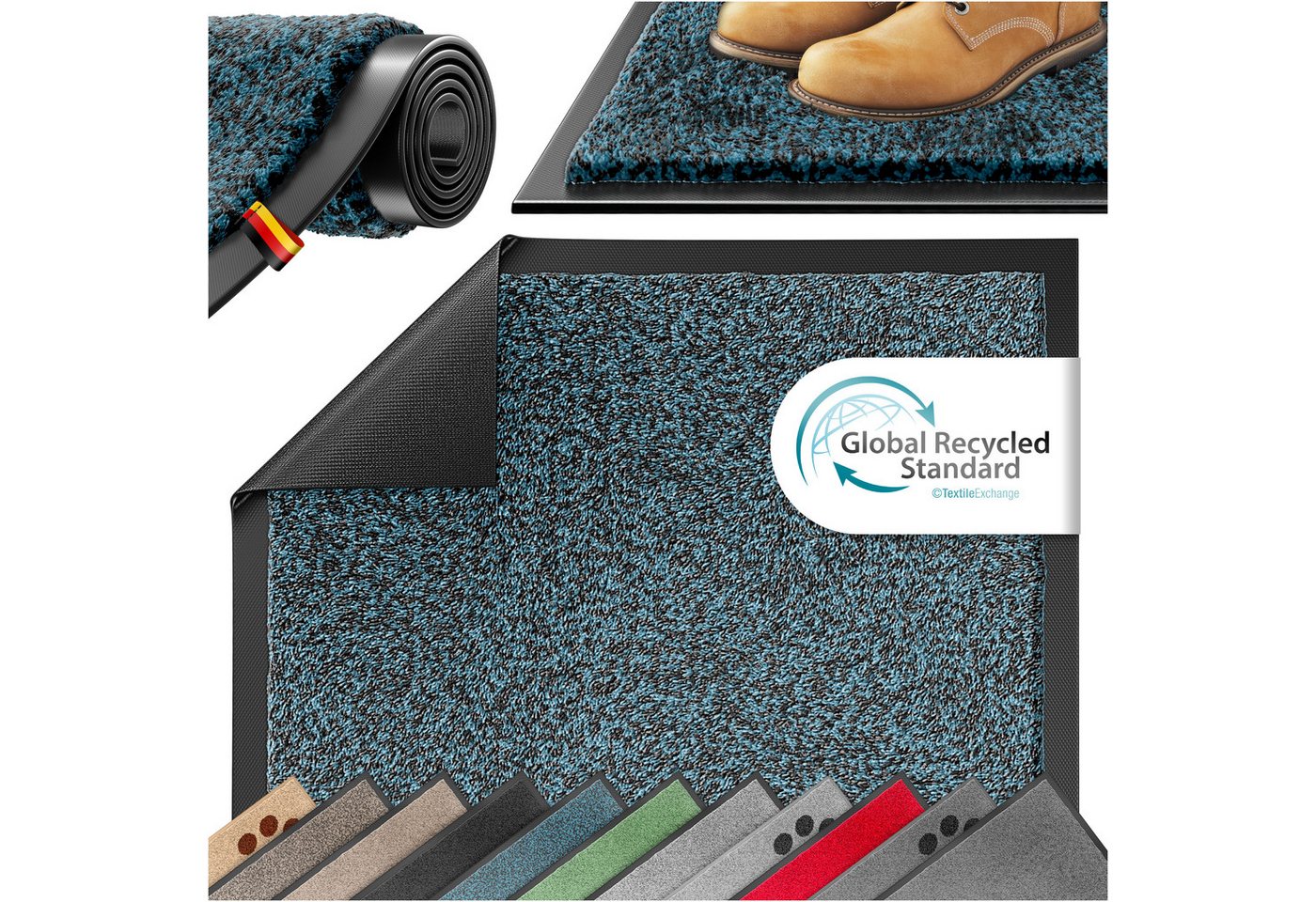 Kesser® Schmutzfangmatte Fußmatte Rutschfest, Waschbar & Wetterfest – 50x80cm / Multi Bild 3
