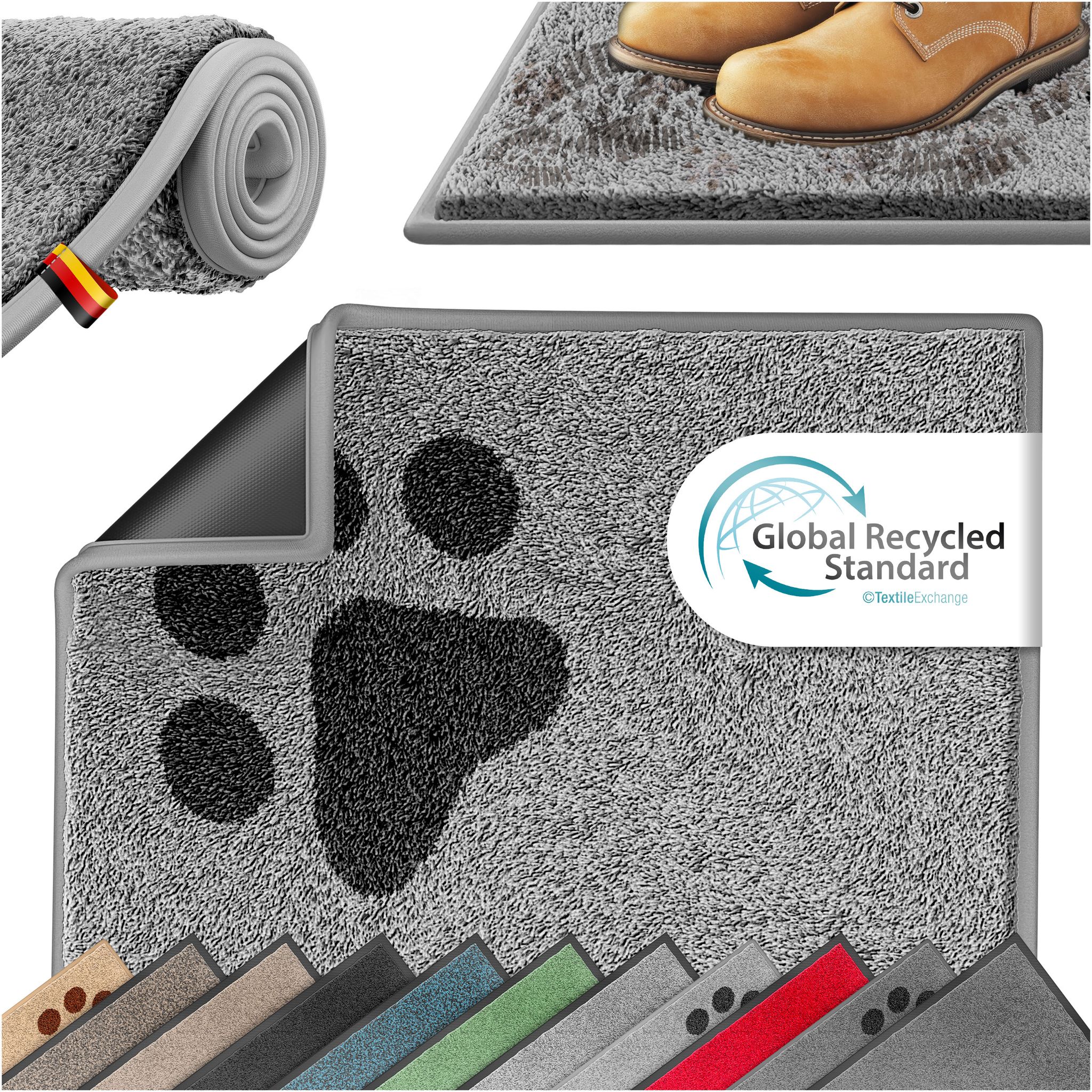 Kesser® Schmutzfangmatte Fußmatte Rutschfest, Waschbar & Wetterfest – 90x150cm / Motiv