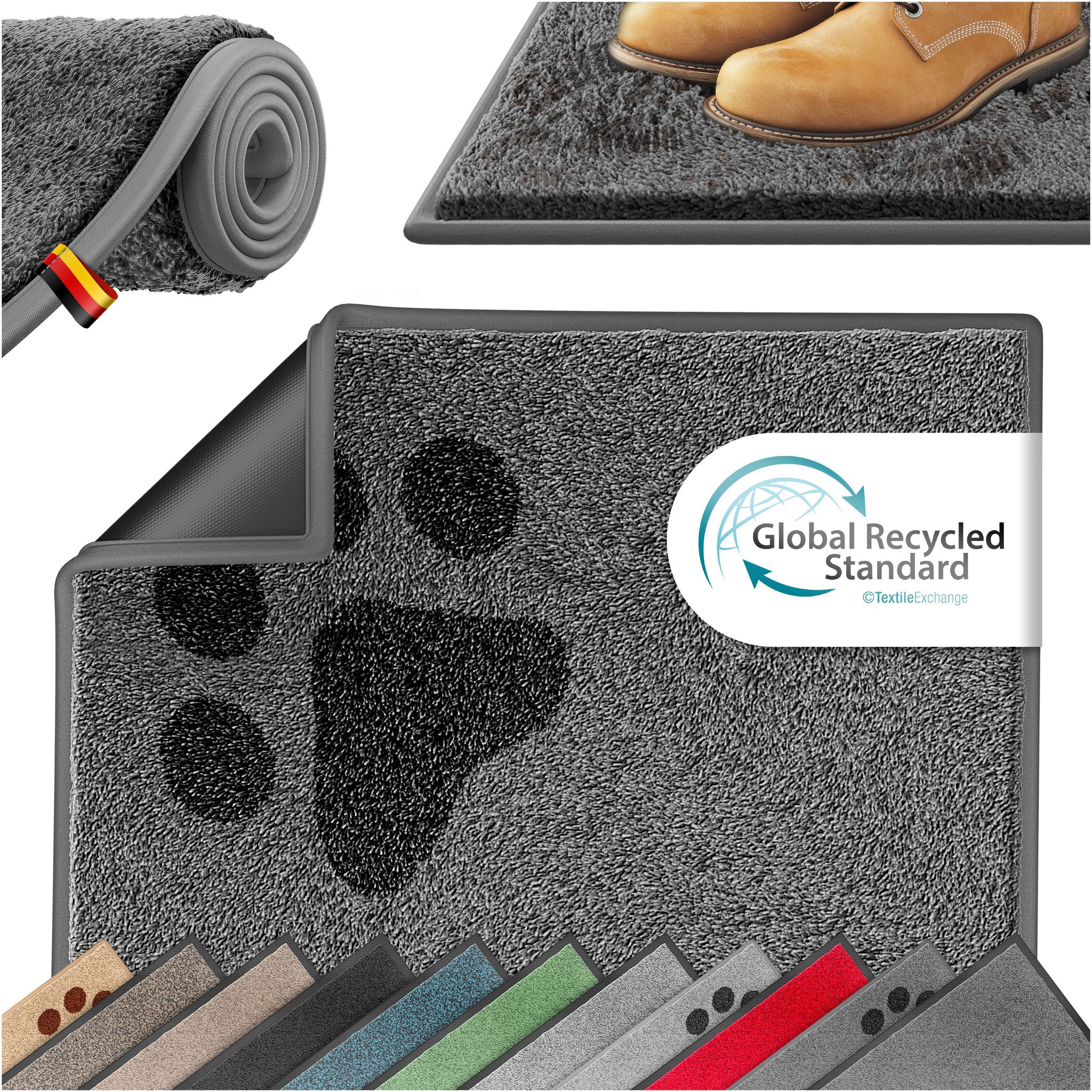 Kesser® Schmutzfangmatte Fußmatte Rutschfest, Waschbar & Wetterfest – 60x90cm / Motiv
