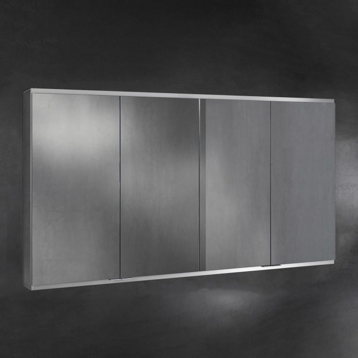 Keuco Royal P94 Aufputz-spiegelschrank 4-türig 160 X 12 Cm, Mit Led-beleuchtung