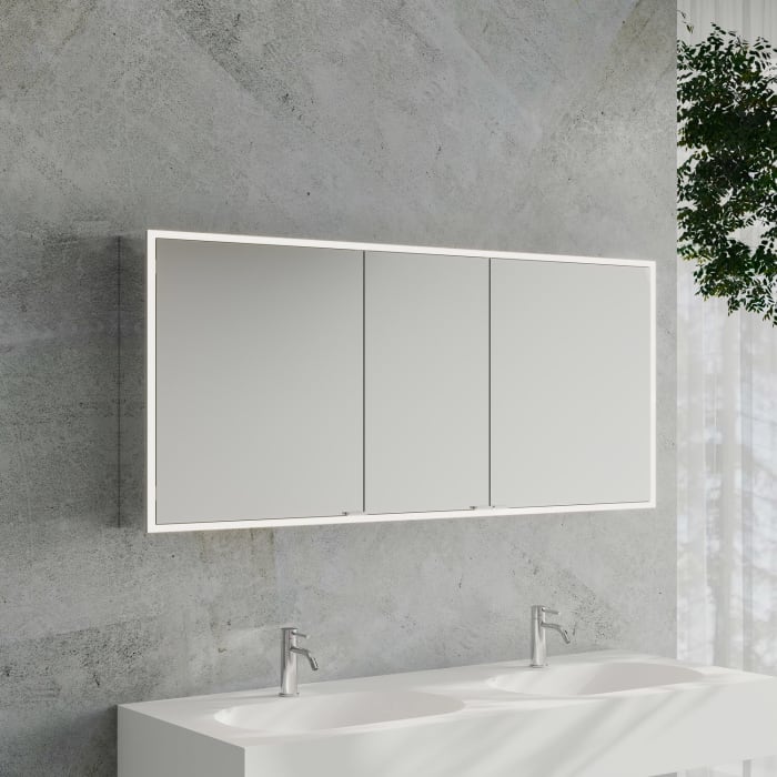 Kronenbach Cube 2.0 Spiegelschrank 160 Cm, Aufputz, 3-türig