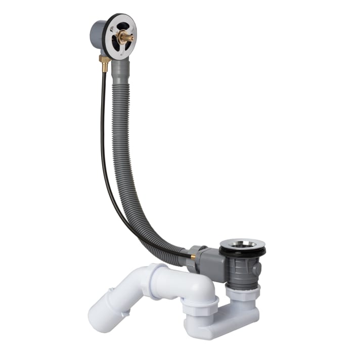 Kronenbach Krontec Universal Wannen Ab- Und Überlaufgarnitur, Sonderlänge 80 Cm