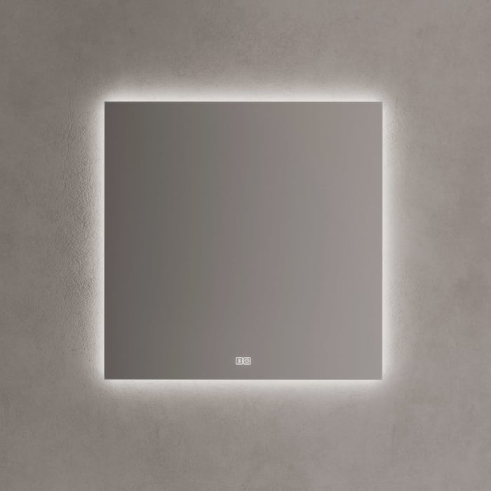 Kronenbach Night Badspiegel 80 X 80 Cm Mit Led-beleuchtung Und Dimmfunktion