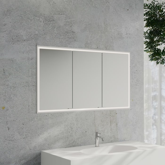 Kronenbach Cube 2.0 Spiegelschrank 140 Cm, Unterputz, 3-türig