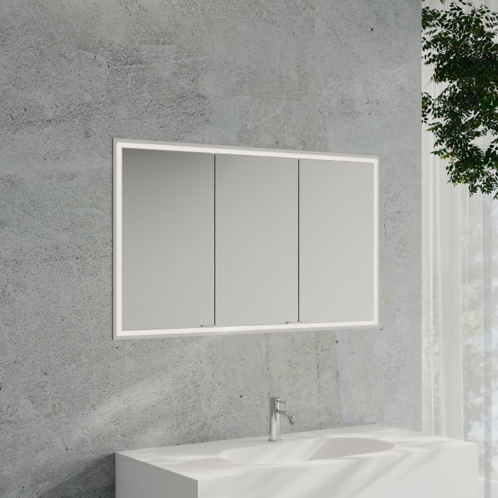Kronenbach Cube 2.0 Spiegelschrank 120 Cm, Unterputz, 3-türig