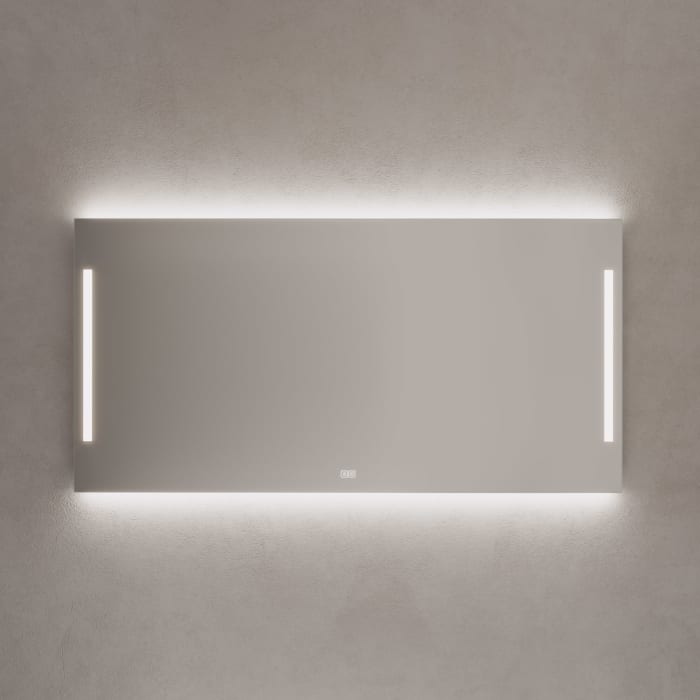 Kronenbach Sun Badspiegel 160 X 80 Cm Mit Led Seiten- Und Hintergrundbeleuchtung