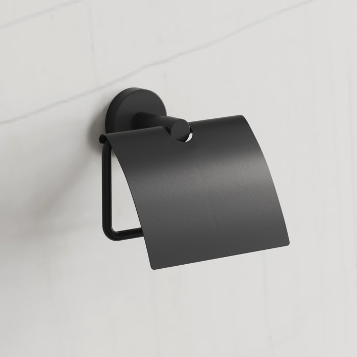 Kronenbach Lima 2.0 Black Papierhalter Mit Deckel, Rechts