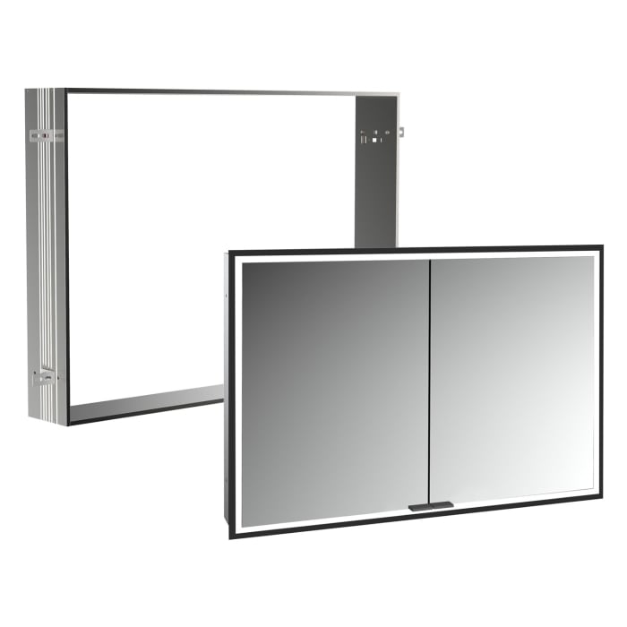 Kronenbach Cube 2.0 Spiegelschrank 100 Cm Mit Einbaurahmen, 2-türig