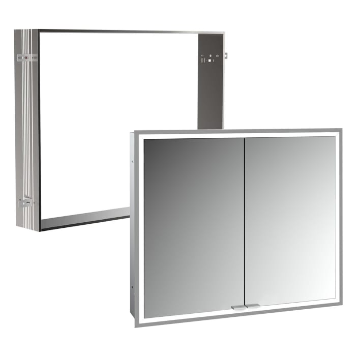 Kronenbach Cube 2.0 Spiegelschrank 80 Cm Mit Einbaurahmen, 2-türig