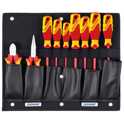 1100 W-002 VDE Werkzeugkarte mit VDE-Zangen/Schraubendreher-Sortiment