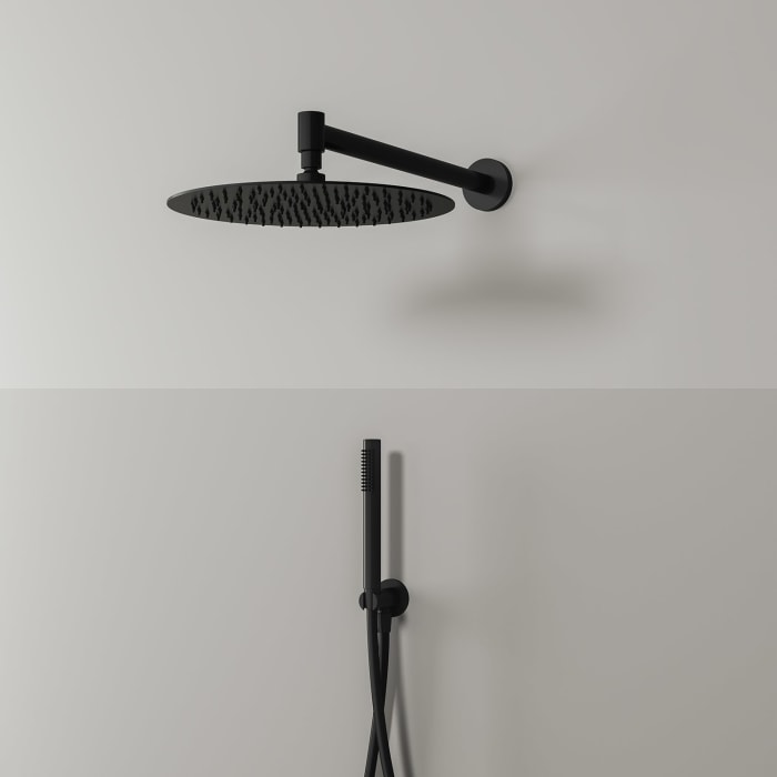 Kronenbach Duschset 1 Mit Kopfbrause Ø 30 Cm Und Stabhandbrause Rund