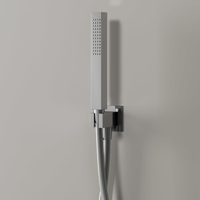 Kronenbach Wannenset 2 Mit Stabhandbrause Eckig Und Wandanschlussbogen