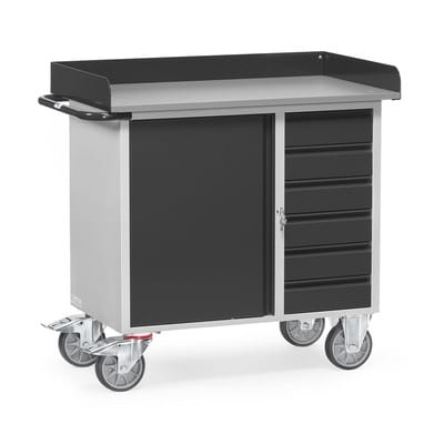 Werkstattwagen 400kg 1 Ebene mit Flügeltür