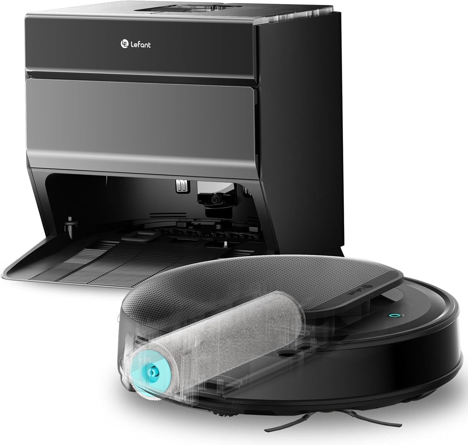 Lefant M5 Saug‑wisch‑roboter 18000pa, Automatische Rollenreinigung, 180 min Akkulaufzeit, Kartierung, Dual‑w‑lan, Haustierhaare
