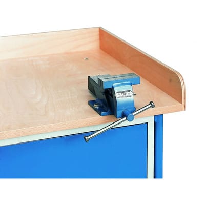 Schraubstock Werkstattwagen Backenbreite 125mm Stahl blau