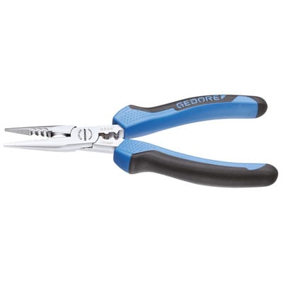 Mehrfachzange, gezahnt, gerade, 2K-Griff, Länge 200mm, 8133-200 JC