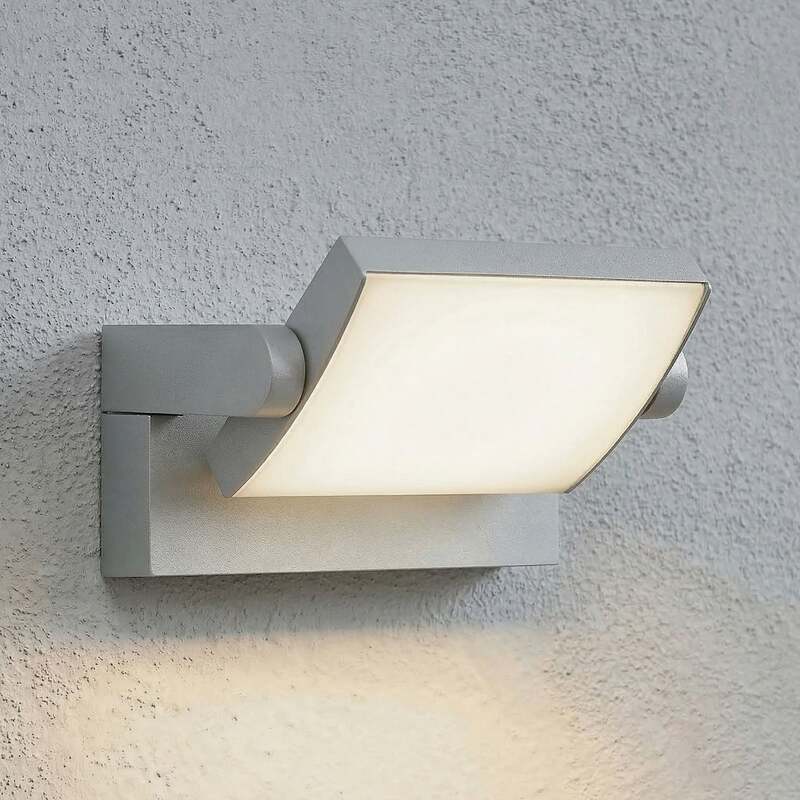 [gebraucht] B-ware Lindby Außenwandleuchte Sherin Led Gartenlampe Schwenkbar Ip54 Hellgrau 3000k