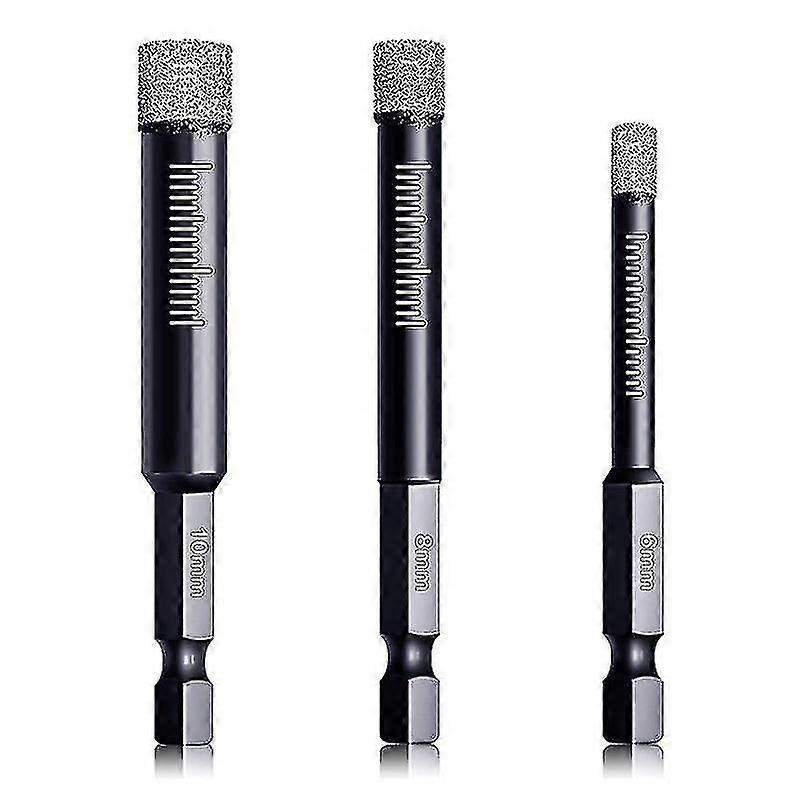 Set Aus Diamantbohrern, 6 Mm, 8 Mm, 10 Mm Porzellanbohrern, 6 Mm Sechskantbohrer