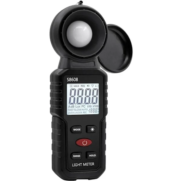 Digitales Luxmeter, Messbereich 0,1 Bis 200.000 Lux, Tragbares Digitales Umgebungslichtmessgerät, Messbereich Bis 200.000 Lux Für Leds Und Pflanzen
