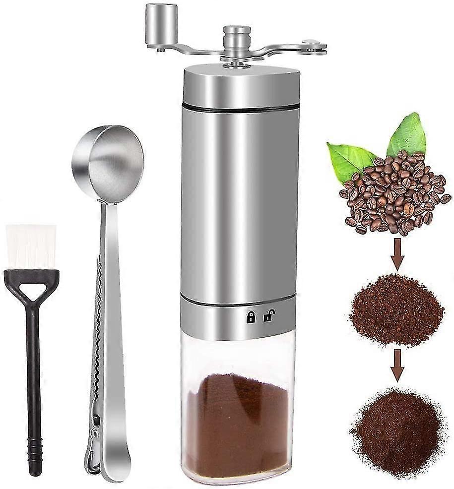 Manuelle Kaffeemühle, Tragbare Kaffeemühle Aus Edelstahl Mit Einstellbarem