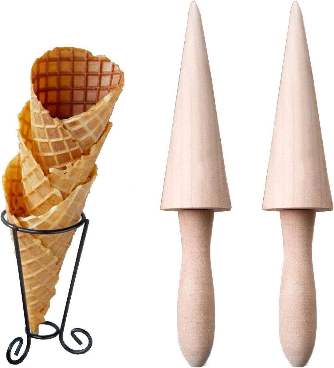 Waffeleisen Mit Holzformen, Selbstgemachte Waffelform, Diy-eiswaffelform, Rollwaffelform, Für Selbstgemachte Waffeln