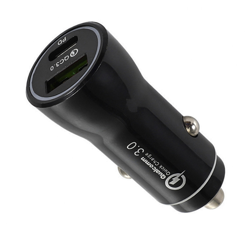 Schnellladegerät Fürs Auto Für Iphone 17 / Iphone 17 Air / Iphone 17 Pro Max, Zigarettenanzünder, Usb, Usb-c, Phonillico® – Günstiges Geschenk, Schwarz
