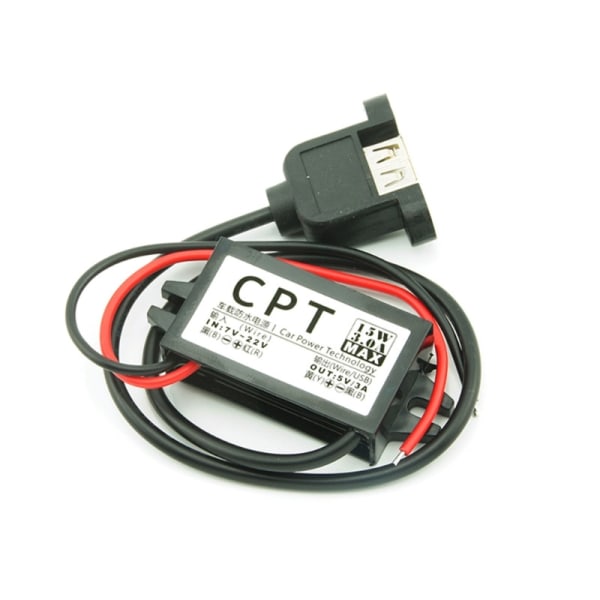 12v-5v Dc-dc-netzteil Mit Abwärtsregler, Einfach Zu Bedienen Mit Usb-anschluss. Kompatibel Mit Kopfhörern.