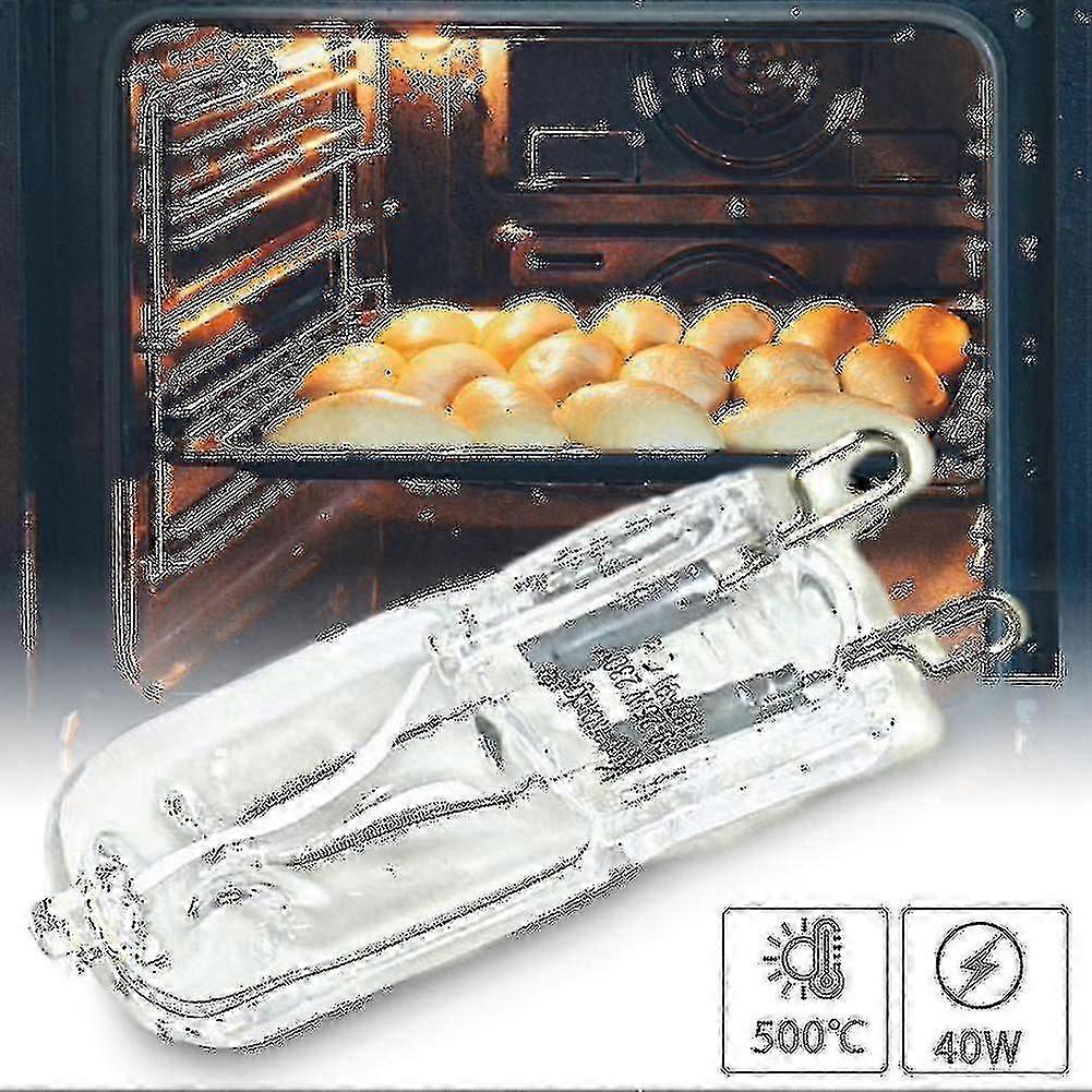 G9-ofenlampe, 1 Stück, Hitzebeständig, Langlebige Halogenlampe, Geeignet Für Kühlschränke, Backöfen Und Ventilatoren, 40 W, 500 Pins, 230 V, Shibaod