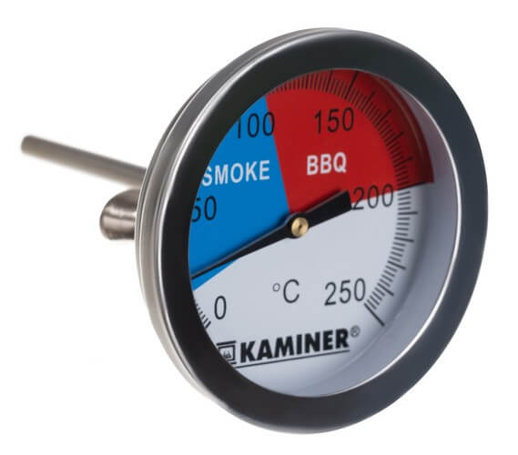 Analoges Thermometer Zum Grillen Und Räuchern, Aus Edelstahl, Geeignet Zum Grillen Und Räuchern, Silberfarben.