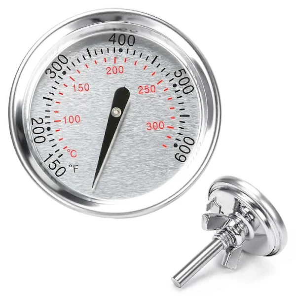 Thermometer Für Weber Spirit 200 Und 300 Grills, Edelstahl, Einfache Montage, Wasserdichtes Display, Silber