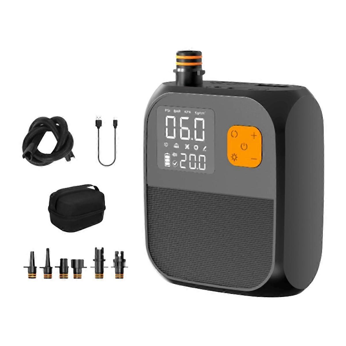 8000-mah-akku-luftpumpe Mit Led-licht, Luftkompressor, Aufblaspumpe Für Sup, Surfbrett, Boot Und Auto