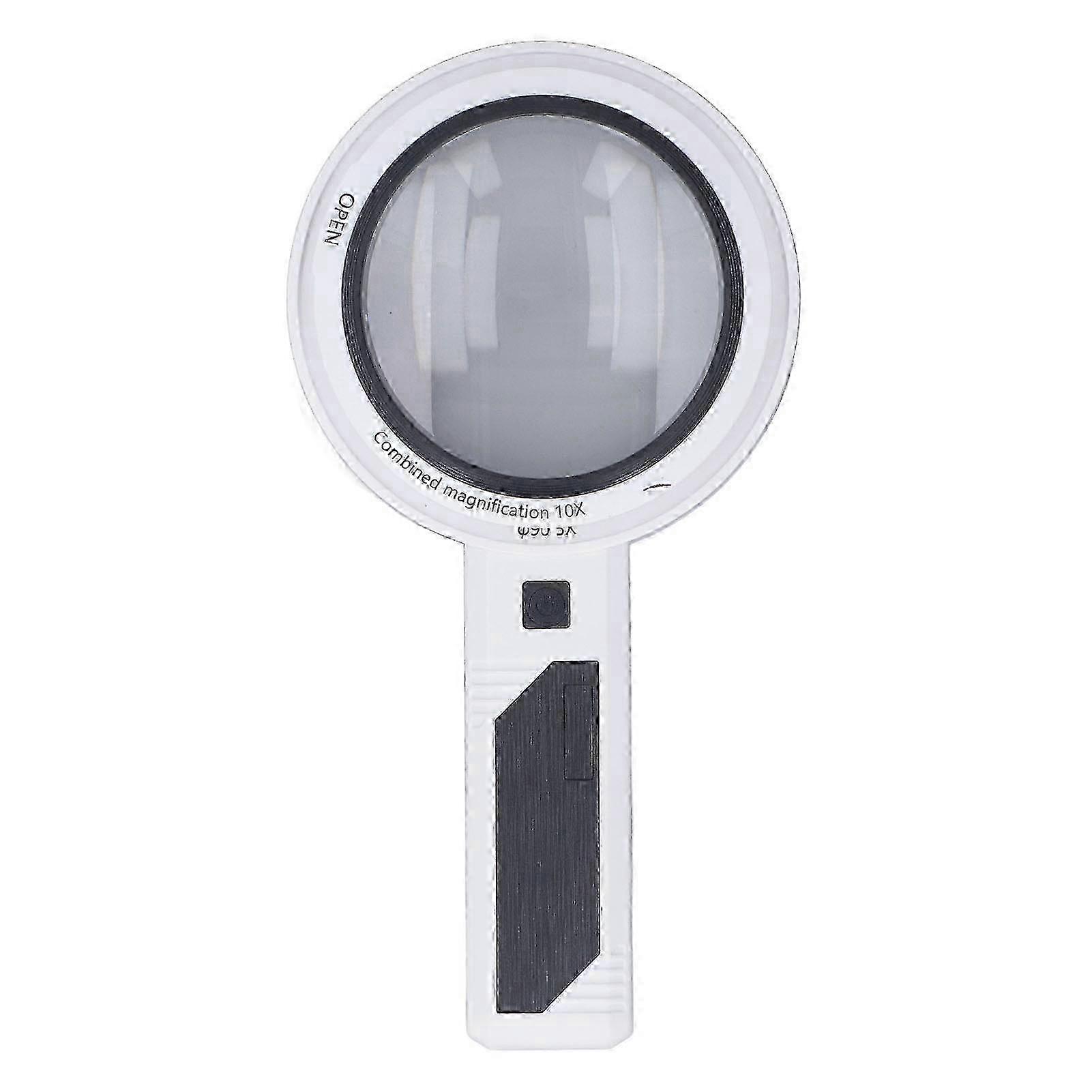 Vergrößerungsglas Kompatibel Mit 3x, 5x Und 10x. Dank Led-beleuchtung Und Handlicher Größe Ideal Zum Lesen.