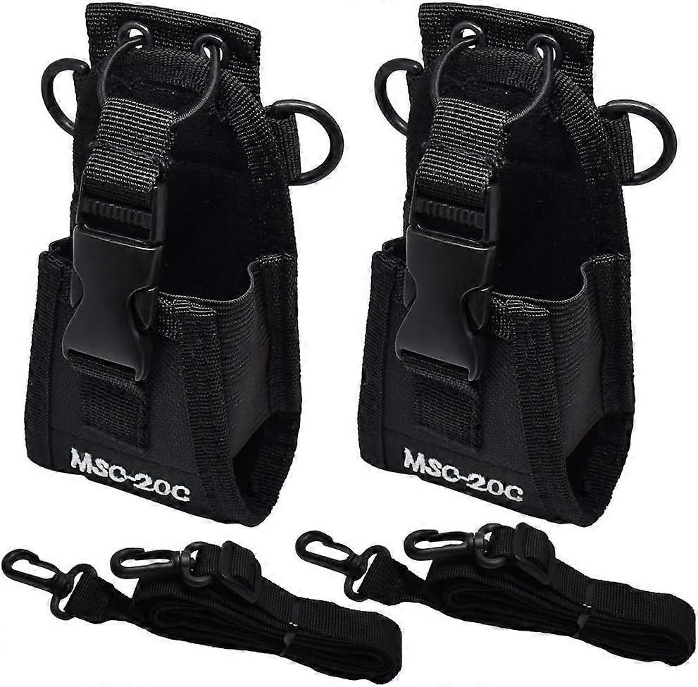 Set Aus 2 Universellen Nylon-funkgerätetaschen, Multifunktional, Für Walkie-talkies, Mit Taktischem Fach (13,5 X 8 X 4,5 Cm), Kompatibel Mit Handy, Gps Und Walkie-talkie.